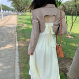 バックリボンジャケットワンピースセットアップ