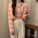 ギンガムチェックカーディガンセット
