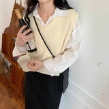 【7色展開】シンプルVネックベスト