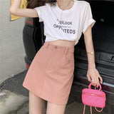 インナーパンツ付きカラーデニムスカート