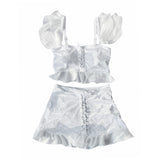 ハイウエストギャザースイムウェア