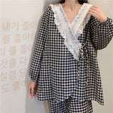 ギンガムチェックルームウェア