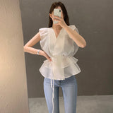 ウエストリボンシアーブラウス