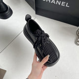 ストライプライン厚底スニーカー