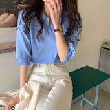 ポロ襟サマーニット