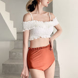 肩紐付オフショルダービキニ