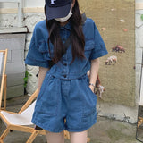 デニムシャツセットアップ
