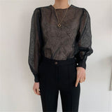 しわ加工デザイントップス