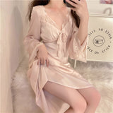 大人サテンワンピルームウェア