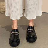 ダブルチェーン厚底ローファ