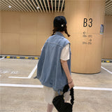 ロングデニムベスト