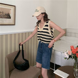 ボーダーニットタンクトップ