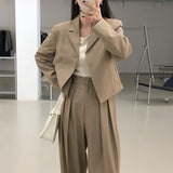 ショートジャケット&ダブルタックパンツセットアップ