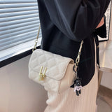 フェイクレザーチェーンショルダーバッグ