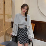 クロップド丈スウェット