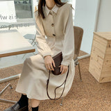 ショートリブニットベスト&ロングワンピースセット