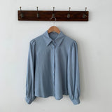 シンプルシャツ+Vネックワンピースセット