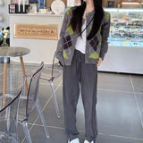 アーガイルカーディガン