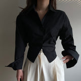 バックレースアップシャツ