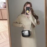 セーラーカラーニットワンピース