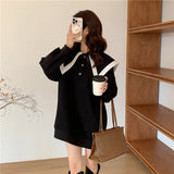 ビッグカラースウェットワンピース