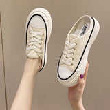 バイカラーキャンバススニーカーサンダル