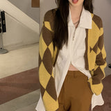 アーガイルカーディガン/ボレロ