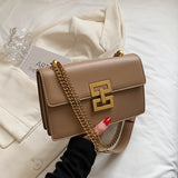 レトロダブルチェーンショルダーバッグ