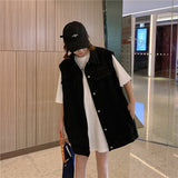 ロングデニムベスト