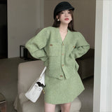 ワッフルカーディガンセットアップ