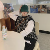 モノトーン柄ベスト