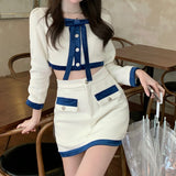 バイカラーツイードジャケットセットアップ