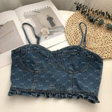 デニムビスチェ3点セットアップ