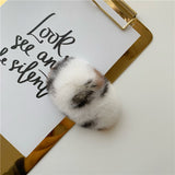 ふわふわリアルファーヘアクリップ