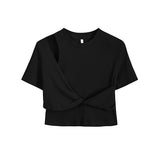 アシメデザインリブトップス