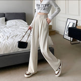 ハイウエストタックデザインストレートパンツ