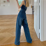 デニムベストビスチェ&ハイウエストブルーデニム