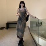 マーブル柄キャミワンピース