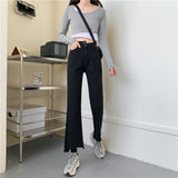 アシメデザインカットオフデニム