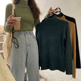 【8色展開】ベーシックハーフハイネックトップス