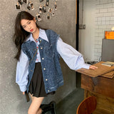 フリンジデニムベスト&シャツセット【単品販売】