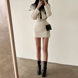 ツイードショートジャケット+ミニスカート