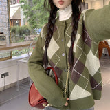 アーガイルカーディガン