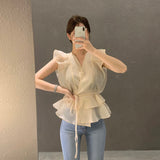 ウエストリボンシアーブラウス