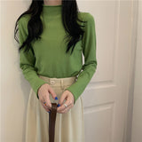 【19色展開】ベーシックハイネックトップス