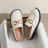 チェーンベルトミュールローファー