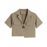 半袖ショートジャケットセットアップ