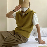 ポロカラーニットベスト