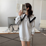 ビッグカラースウェットワンピース