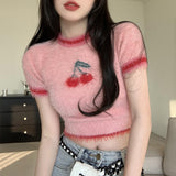 チェリー半袖ニット
